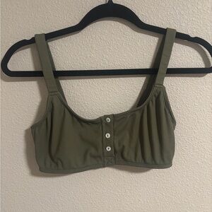 Free People intimately remi button front ribbed bralette size small